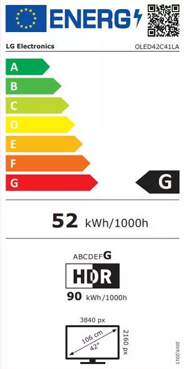 Τηλεόραση LG Smart 42" 4K UHD OLED OLED42C41LA HDR 2024