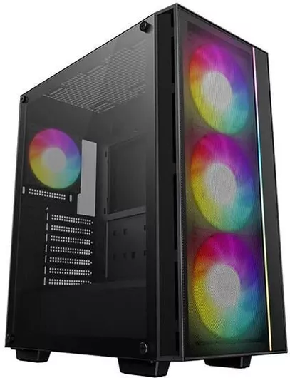Κουτί Υπολογιστή Deepcool Matrexx 55 Mesh V4 C Gaming Midi Tower με Πλαϊνό Παράθυρο & RGB Φωτισμό Μαύρο