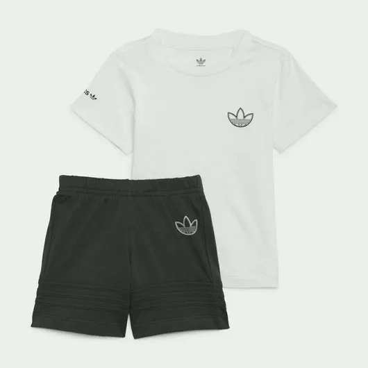 adidas Παιδικό Καλοκαιρινό Σετ 2τμχ με Σορτς Λευκό
