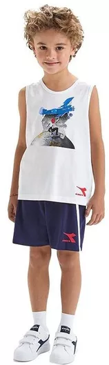 Diadora Παιδικό Καλοκαιρινό Σετ με Σορτς 2τμχ Λευκό