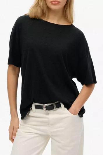 Superdry Studios Oversized Γυναικείο T-shirt Μαύρο