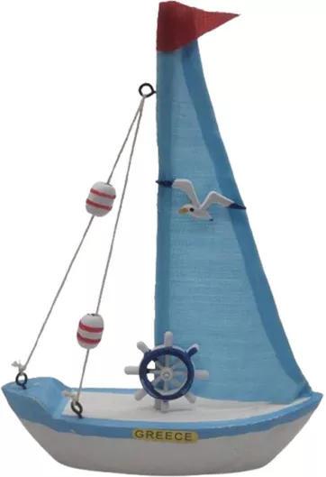 Διακοσμητικό Σουβενίρ Καραβάκι Greece 20x22,5cm 03
