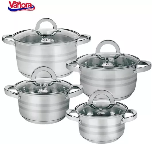 Σετ Κατσαρόλες Vanora από Ανοξείδωτο Ατσάλι 8τμχ.