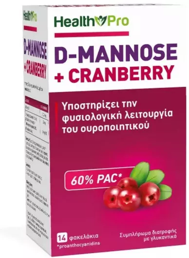 Health Pro D-mannose + Cranberry 14 φακελίσκοι