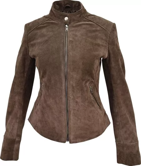 Δερμάτινο Γυναικείο Biker Jacket Καφέ 100% Δέρμα