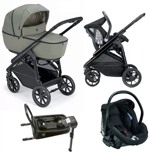 Καρότσι Μωρού Cam Modus Duo Ρυθμιζόμενο 3 σε 1 Kατάλληλο για Nεογέννητο Col.600 Light Green 13.4kg