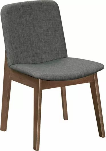Καρέκλες Τραπεζαρίας Emma με Υφασμάτινη Επένδυση Γκρι 2τμχ 49x53x83cm
