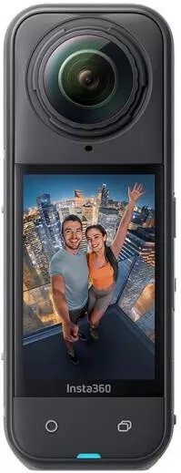 Action Camera Insta360 x5 8K με Οθόνη & Wi-Fi Μαυρό