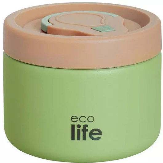 Δοχείο Φαγητού Ecolife Θερμός Inox 650ml Πράσινο