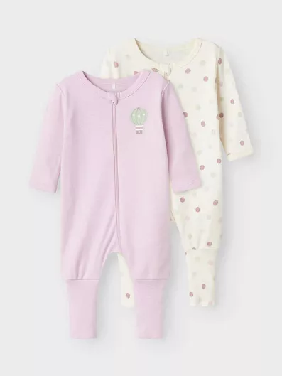 Σετ Βρεφικά Φορμάκια Name It Λιλά 2 Τεμαχίων