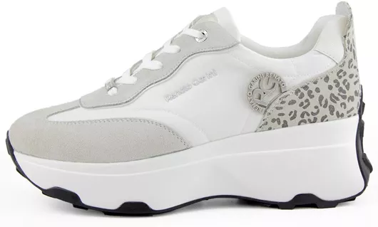 Renato Garini Γυναικεία Chunky Sneakers Λευκό Γκρι Leopard