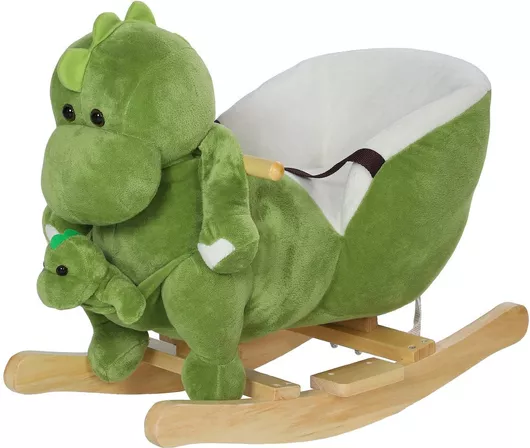 Κουνιστό Παιχνίδι Aiyaplay Ξύλινο Δεινόσαυρος για 18+ μηνών με Ήχους & Μουσική Πράσινο