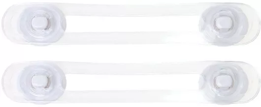 Kiokids Προστατευτικά για Ντουλάπια & Συρτάρια με Αυτοκόλλητο από Πλαστικό Λευκό 4x4cm 2τμχ