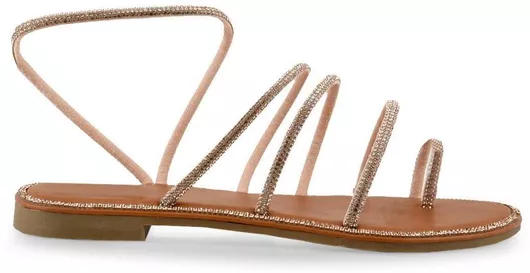 Exe Γυναικεία Σανδάλια Ροζ Χρυσό