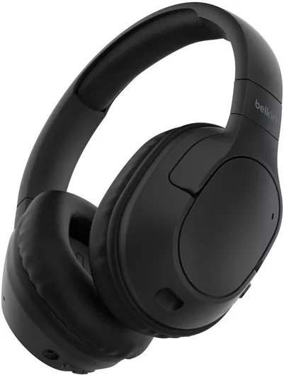 Belkin SoundForm Surround Ασύρματα/Ενσύρματα Over Ear Ακουστικά & Quick Charge Μαύρο AUD009HQBK