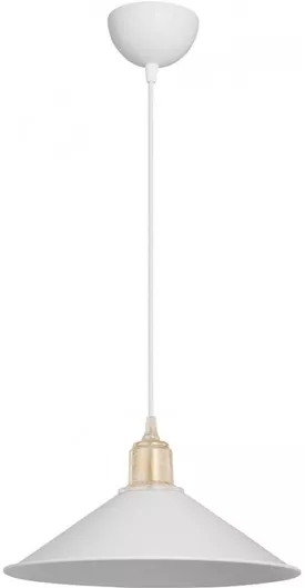 GloboStar Ferro Κρεμαστό Φωτιστικό Λευκό Καμπάνα με Ντουί E27 30x30x90εκ.