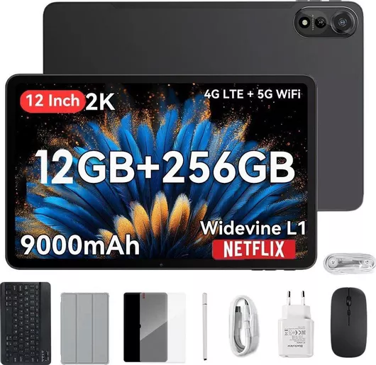 Tablet BlackView Mega 2 & Accessories Bundle 4G 12" 12GB/256GB Γκρι