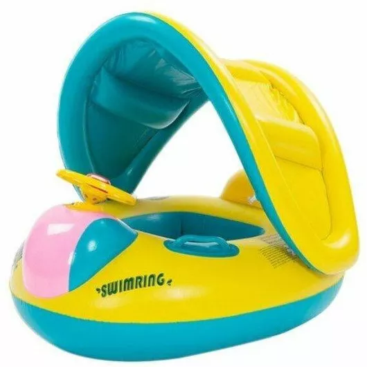 Βρεφικό Σωσίβιο Swimtrainer με Μήκος 90cm & Σκίαστρο για 6 Μηνών & Άνω