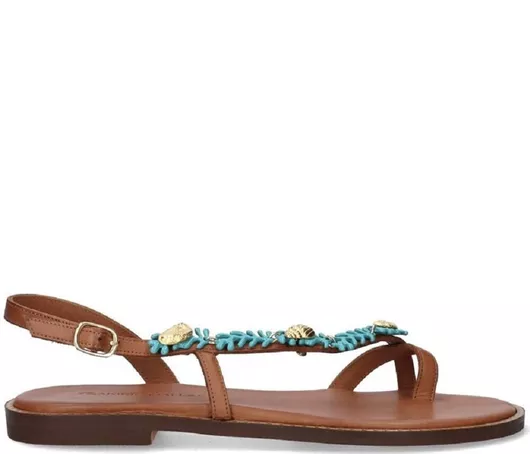 Tsakiris Mallas Δερμάτινα Γυναικεία Σανδάλια Ταμπά