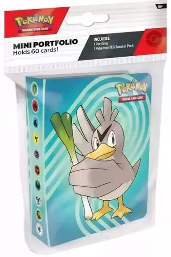 Pokemon Farfetch'd 2025 Mini Portfolio with Pokémon Φακελάκια Booster Packs