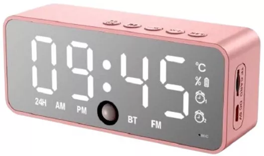 Επιτραπέζιο Ρολόι με Ξυπνητήρι Ροζ 886175_pi
