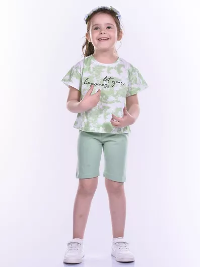 Παιδικό Σετ Nek Kids Wear με Τιρκουάζ Κολάν Καλοκαιρινό 2τμχ