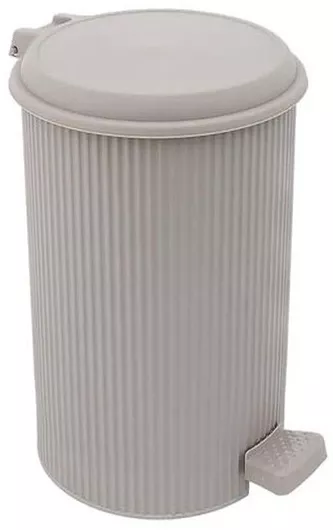 Κάδος Απορριμμάτων Πλαστικός με Πεντάλ Nostalgy Εκρού 12lt