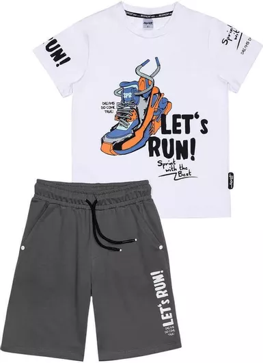 Sprint Παιδικό Σετ με Σορτς Καλοκαιρινό 2τμχ Λευκό