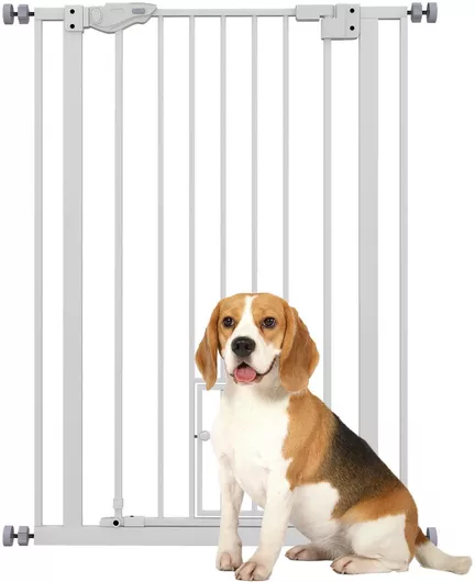 Πόρτα Σκύλου Pawhut & Γάτας από Πλαστικό Λευκό 80 x 104cm