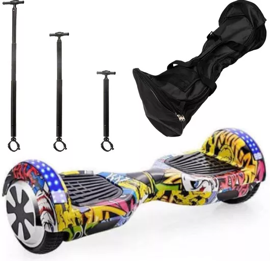 Hoverboard Smart Balance Wheel MPMAN με Τιμόνι & Τσάντα Μεταφοράς με 20km/h Max Ταχύτητα & 20km Αυτονομία Πολύχρωμο