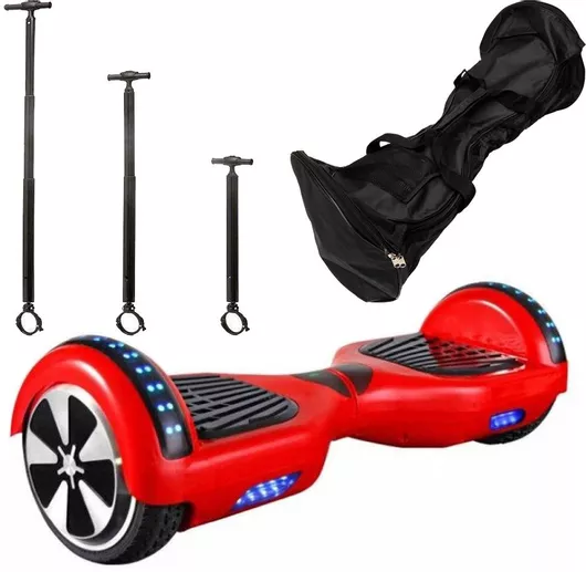 Hoverboard Smart Balance Wheel HB40 με Τιμόνι & Τσάντα Μεταφοράς με 20km/h Max Ταχύτητα & 20km Αυτονομία κόκκινο