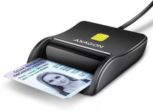 Card Reader Axagon Cre-sm3n Usb Cable Flatreader Usb-a Id Card Reader 1.3 M Cable