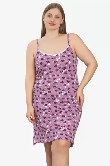 Asel Γυναικείο Καλοκαιρινό Νυχτικό Βαμβακερό Πολύχρωμο