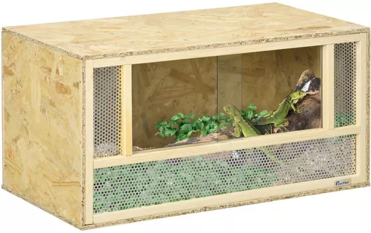 ενυδρείο ερπετών pawhut 40x40εcm