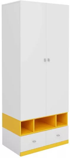 Παιδική Ντουλάπα Mobi Δίφυλλη Κίτρινο 80x50x195cm