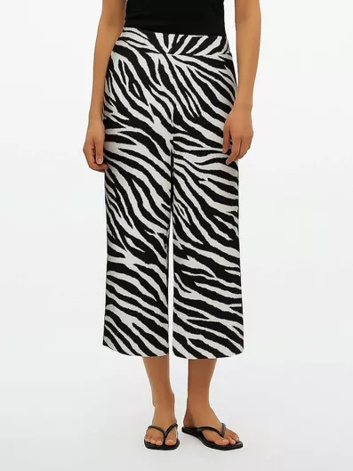 Vero Moda Γυναικεία Ζιπ Κιλότ με Zebra Σχέδιο