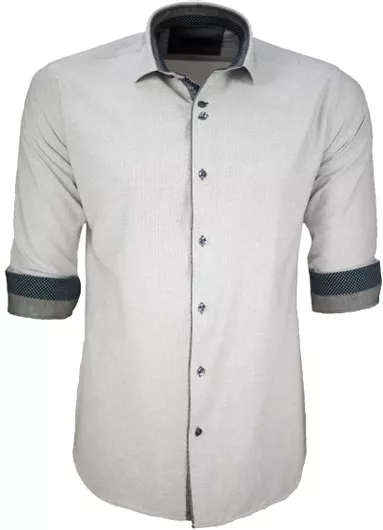 CND Βαμβακερό Πουκάμισο με Στενή Γραμμή Γκρι