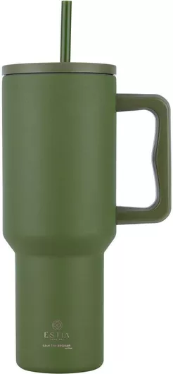 Θερμός Estia Handled Tumbler με Καλαμάκι 1.2lt Ανοξείδωτο Forest Spirit