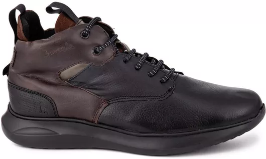 Boxer 21304 Ανδρικά Μποτάκια Δερμάτινα με Κορδόνια Καφέ