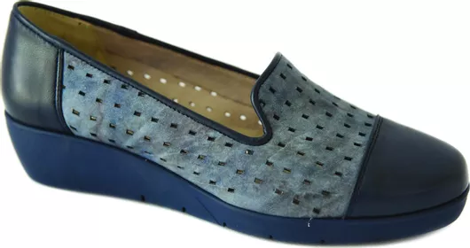 Boxer 52364 Γυναικεία Μοκασίνια Loafers Δερμάτινα Μπλε