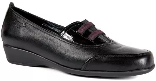 Boxer 52898-50-111 Γυναικεία Μοκασίνια Δερμάτινα Μαύρο