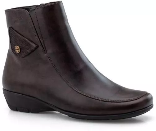 Boxer 52877 Γυναικεία Μποτάκια με Τακούνι Δερμάτινα Καφέ