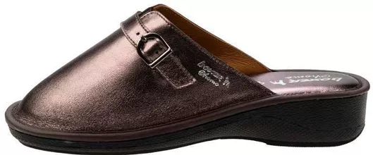 Boxer 68019 Γυναικείες Χειμερινές Παντόφλες Δερμάτινες Μπρονζέ
