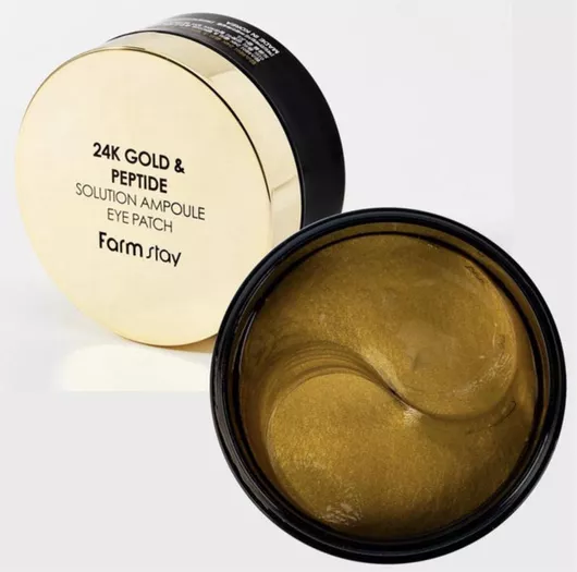 Μάσκα Ματιών FarmStay για Αντιγήρανση 24K Gold & Peptide Solution Ampoule Eye Patch 60τμχ