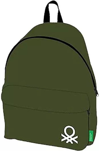 Σχολική Τσάντα Γυμνασίου - Λυκείου United Color Of Benetton 30x17x41cm Χακί