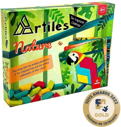 Τουβλάκια Svoora Ξύλινα Σύνθεση Σχημάτων & 4 Κάρτες Φύση Σετ 84τμχ για 4+ Ετών