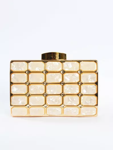 Mat Fashion 0043.8107 Γυναικεία Τσάντα Φάκελος Χειρός Εκρού