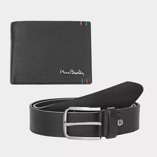Ανδρικό Πορτοφόλι Σετ Δώρου ζώνη Pierre Cardin Pcs110l Μαύρο