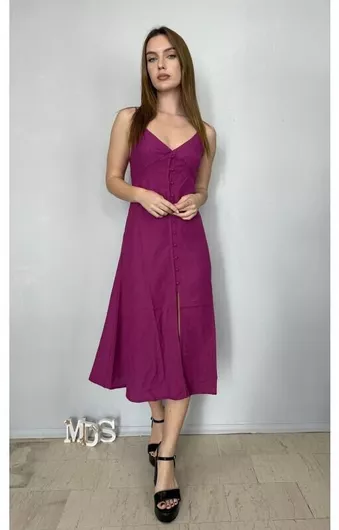 Funky Buddha Maxi Φόρεμα Φούξια