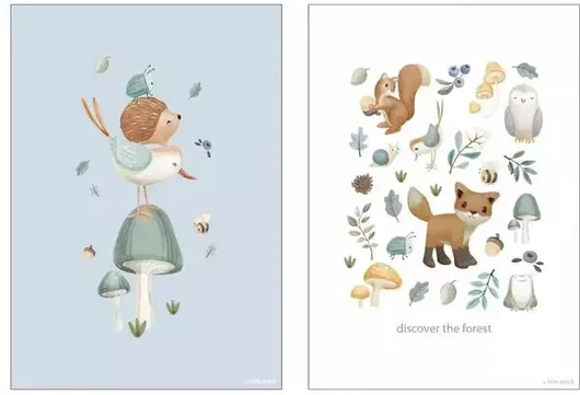 Little Dutch Πόστερ A3 Διπλής Όψης Forest Wonders